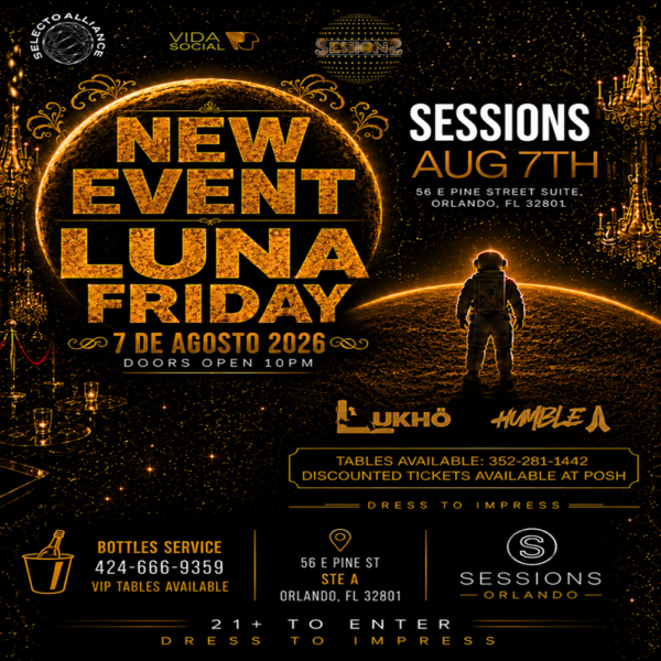 Luna Friday New Event Sessions Orlando